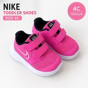 Nike Star Runner 2 Toddler Shoes 4C Pink Velcro Sneakers 9-12M NIB